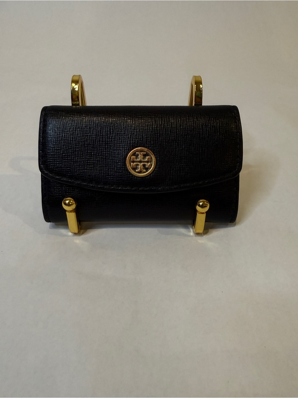 Tory Burch Black Leather keyholder